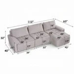 Dorcas Grey Sectional Sofa by ACME - Image 4