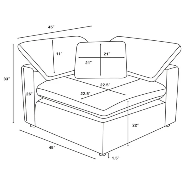 Corner Wedge Sectional