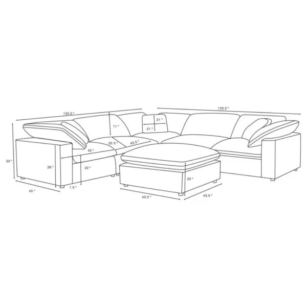 L-Shaped Sectional Sofa