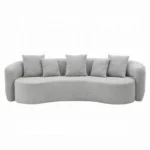 Barasa Oversized Compressed Dark Gray Sofa With 5 Pillows by ACME - Image 5