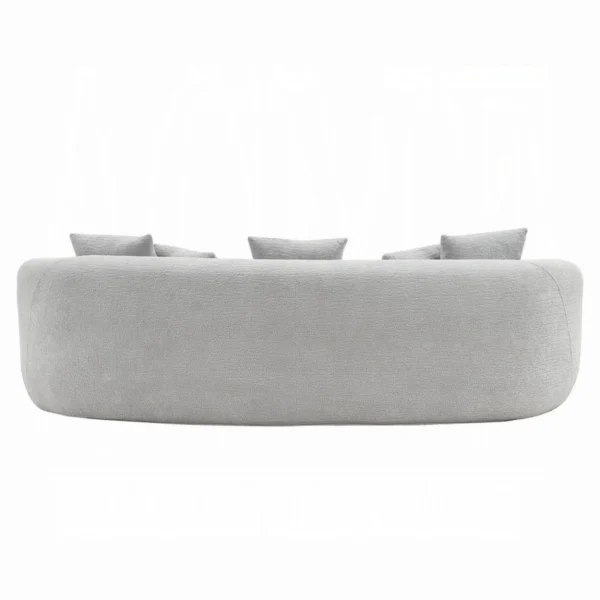 Barasa Oversized Compressed Dark Gray Sofa With 5 Pillows by ACME - Image 3