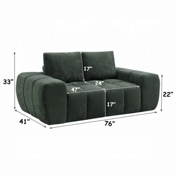 Medwin Compressed Green Loveseat by ACME - Image 2