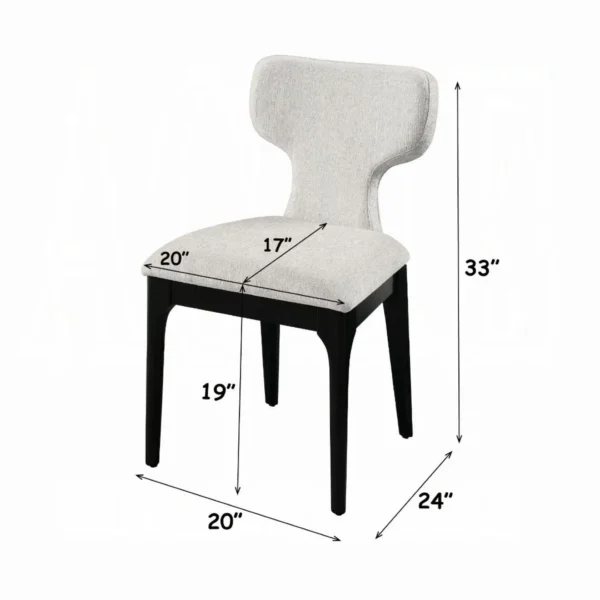 Koen Upholstered Dining Side Chair Set-2 by ACME - Image 6