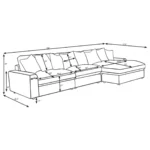 3-Piece Sectional Sofa