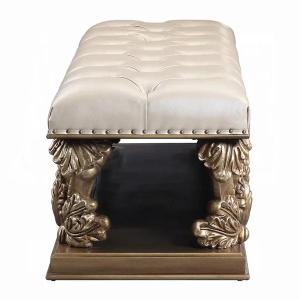 Constantine Gold Bench for Bedroom by ACME - Image 2