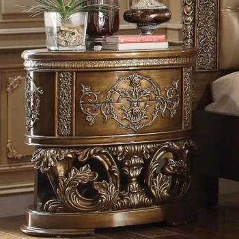 Wooden Nightstand with Drawers