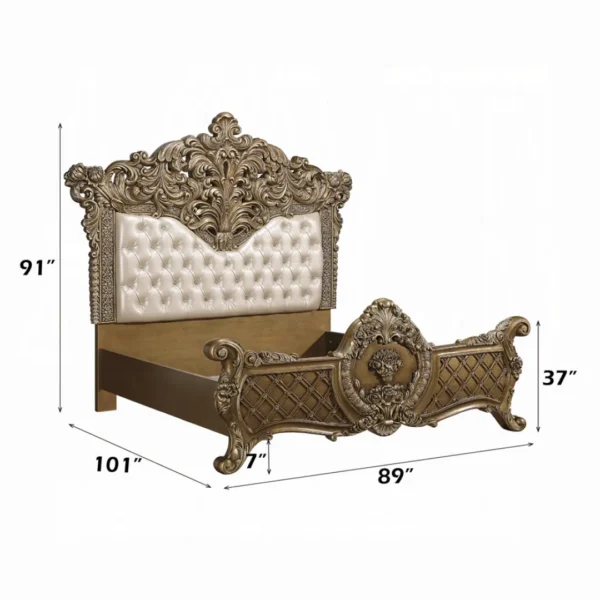 Constantine Leather King Bed by ACME - Image 5