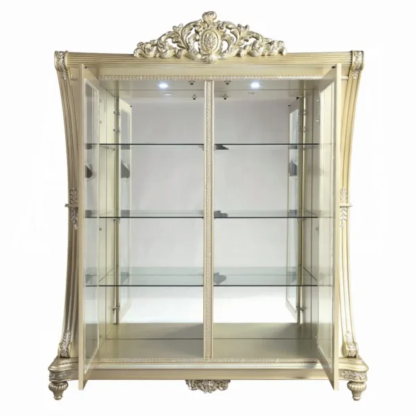 Vatican Champagne Curio Cabinet by ACME - Image 3